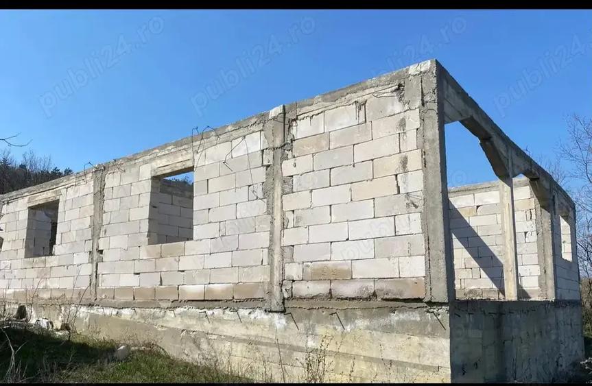 Teren cu casa la stadiul de acoperis si cabanuta - 5