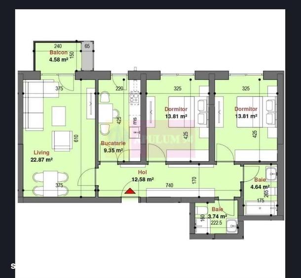 apartament 3 camere exigent plaza - 6