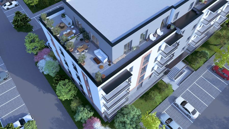 Penthouse cu 3 camere decomandat în Vest