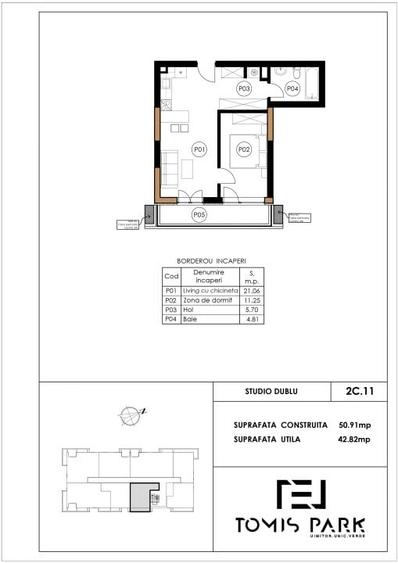 Studio dublu în complexul rezidențial Tomis Park - Faza a II-a - 3