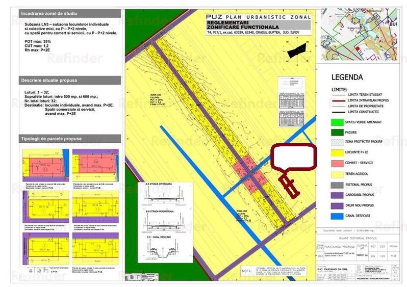 Vanzare terenuri 512 mp fiecare, Buftea Flamanzeni - 1