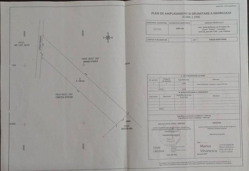 Teren intravilan la baza pădurii Valea Doftanei sat Traisteni (poduri) - 9