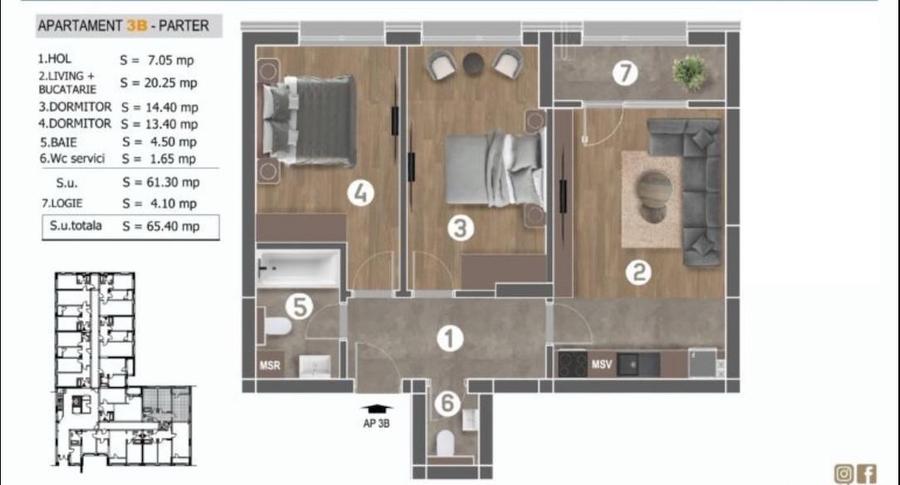 3 camere Berceni sector 4 - 1