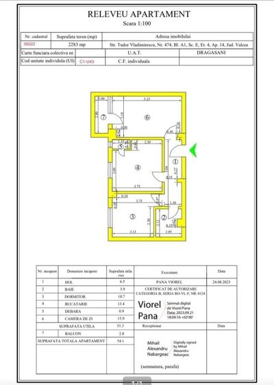 Apartament 2 camere, decomandat, 54 mp, str. T. Vladimirescu – Drăgășani, Vâlcea - 9