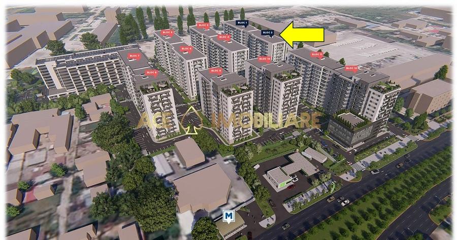 3 Camere de vanzare | Titan | Metrou | Hils Pallady | parcare inclusa - 8