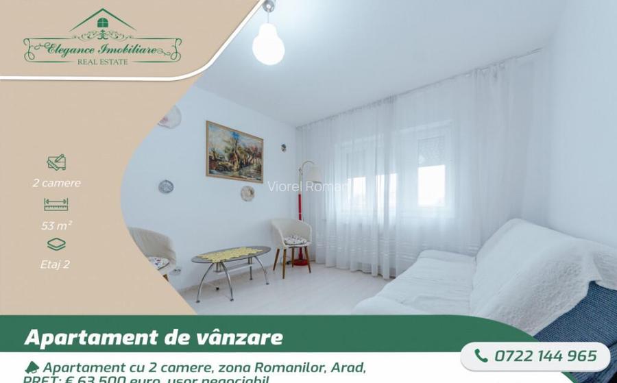 Apartament cu 2 camere + Garaj, zona Romanilor, Arad Apartament cu 2 camere + Garaj, zona Romanilor, Arad