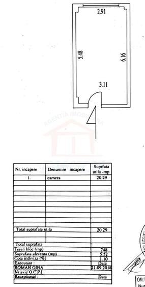 Garsonieră decomandată în Micro 14