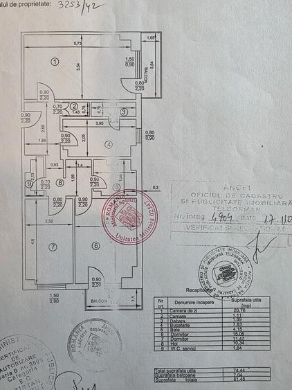 Apartament cu 3 camere decomandat în Nord