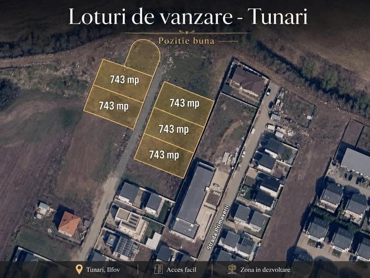 Teren de 743 mp, în Tunari