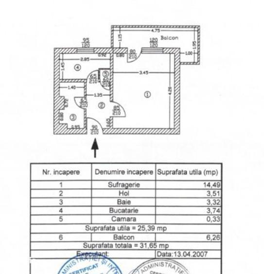 Garsoniera, cf.1 decomandata,etajul 2/4,Bere langa Lidl - 1