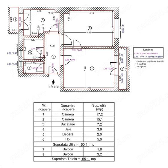 Apartament 2 camere decomandat Grozave?ti Cranga?i | 55 mp | investi?ie | proiect design inclus - 7