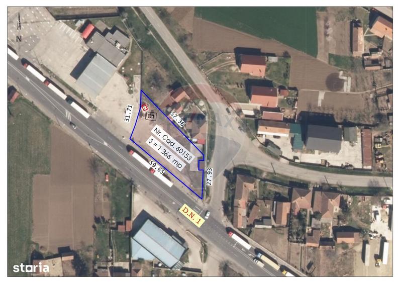 De vanzare teren intravilan 1,366mp Bor? / ?oseaua Bor?ului - 1