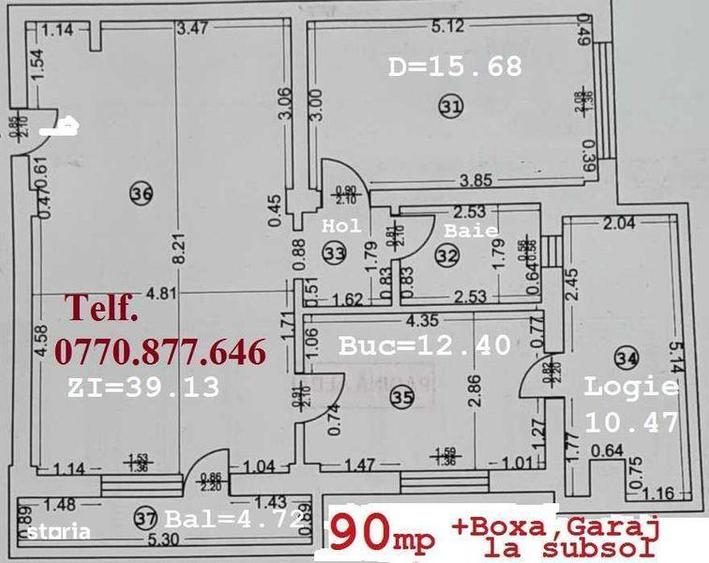 PROPRIETAR.ap.2c= 90mp +Boxa Garaj,2008;Metrou Parc Oraselul Copiilor - 3
