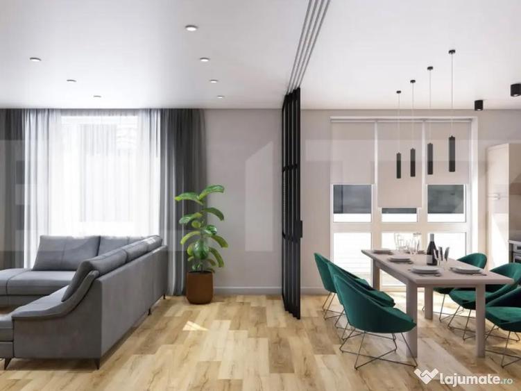 Apartament 2 camere, living cu bucatarie open space, balco - 1