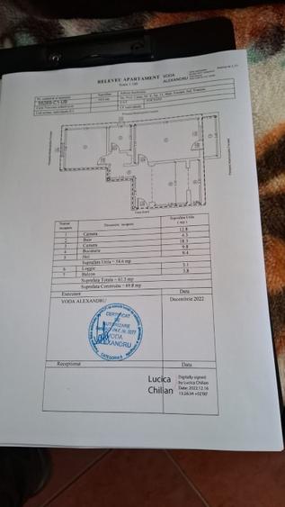 Vind apartament cu 2 camere ,cu CT  et 3/4 58500E - 1