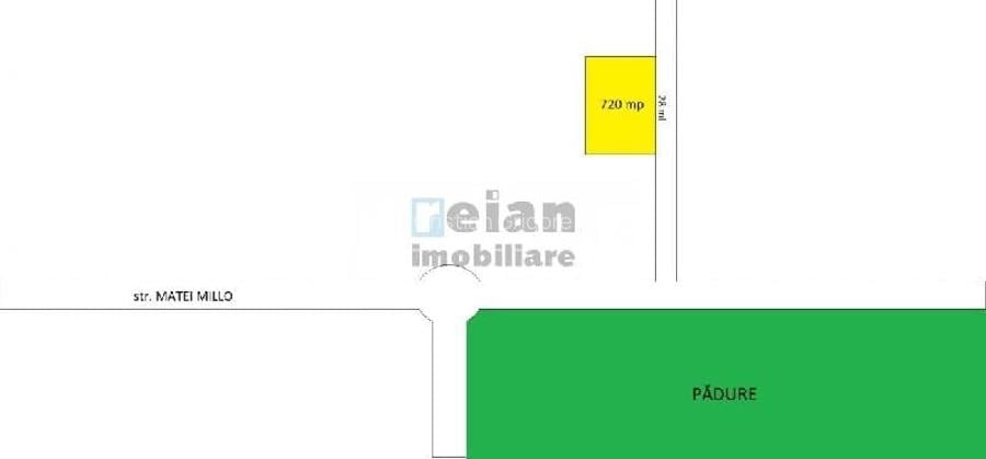Voluntari - Matei Millo Padure teren 720 mp, d-28, curent, gaze