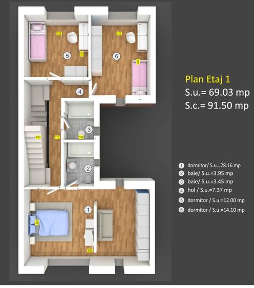 Teren Ion Mihalache, 208mp cu PUD aprobat si proiect - 9