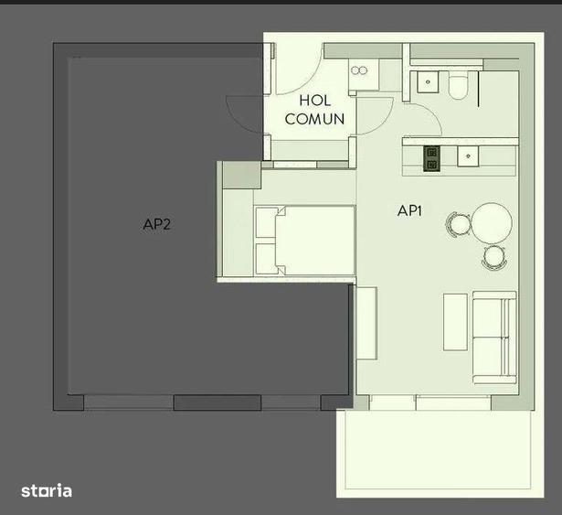 Studio/ Garsoniera / apartament cu o camera Prima Decebal - 2