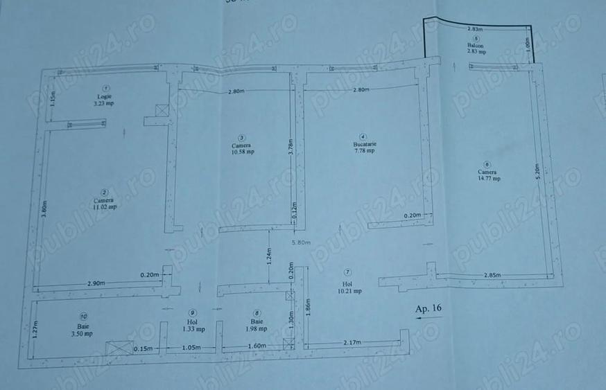 Apartament 3 camere decomandat - 70 mp - 5