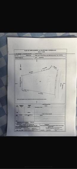 Teren intravilan 10.000 mp Paun Barnova Iasi P+2E locuinte individuale, izolate si cuplate , POT max 35%. - 2