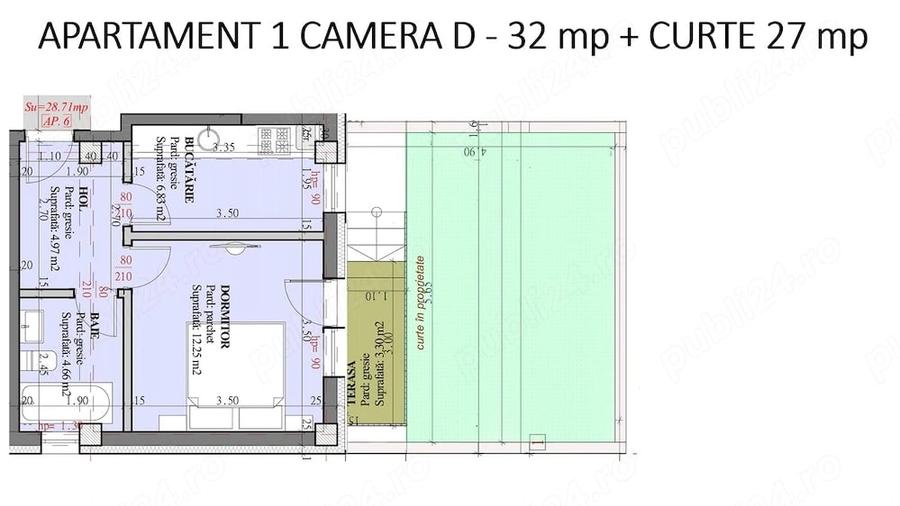 Apartament cu 3 camere decomandat în Tomești