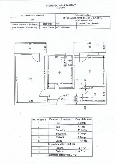 Vand apartament 2 camere decomandat etaj 4 zona IRUC - 1