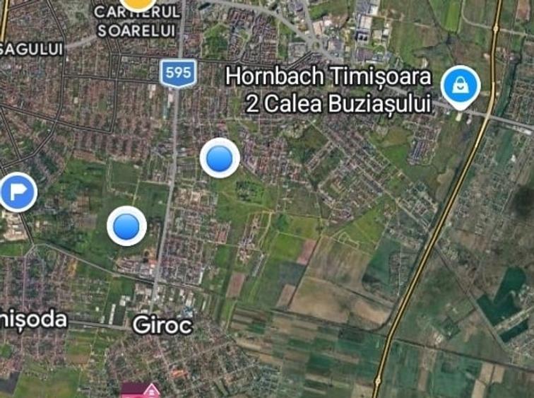 Giroc-Florilor-Teren casa individuala sau Duplex- 501 mp-front 17.5m - 1