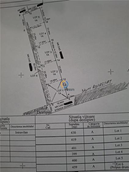 Proprietar vând parcele teren 515 mp intravilan cu utilitati DELTA DUNARII - 1