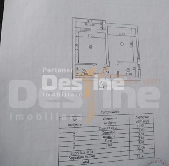 Apartament 2 camere, decomandat, Alexandru Cel Bun, 69.800 EURO - 7
