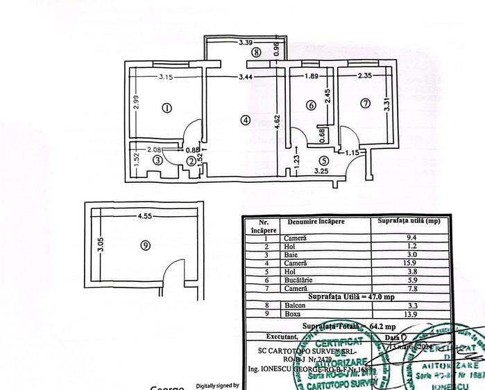 De vânzare – Apartament 3 camere, semi confort I - 3