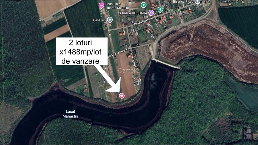 Teren cu deschidere la lac, langa padurea Scrovistea, 2 loturi