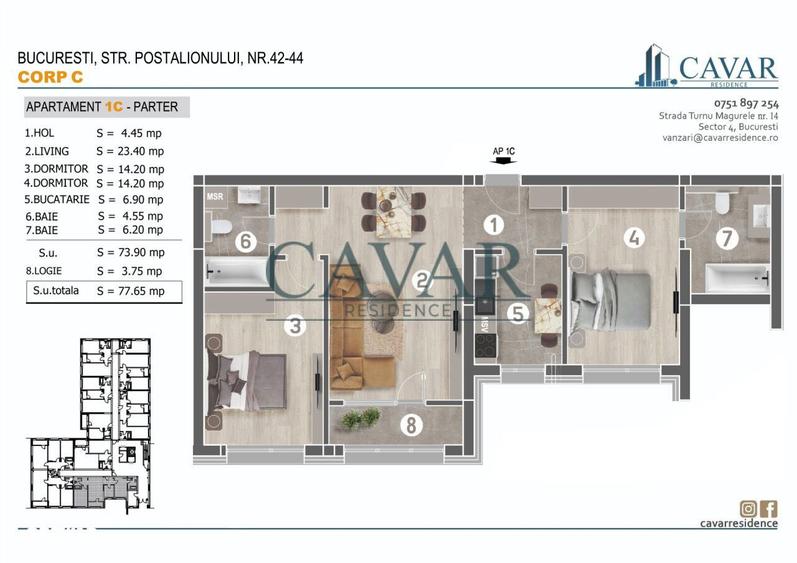 Proiect Faza Finala Apartament 3 Camere 2 Bai - 8