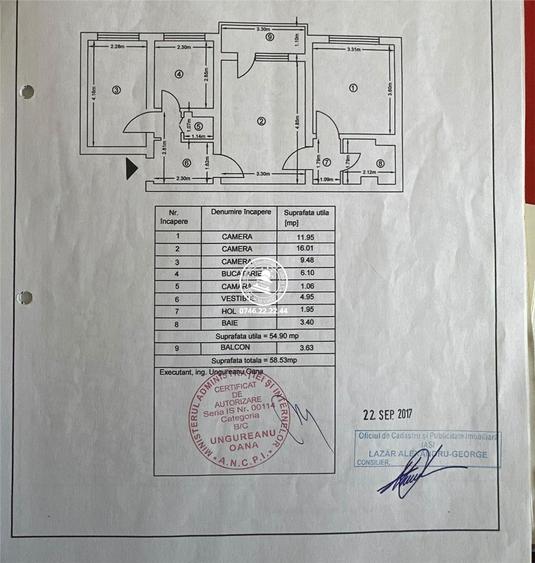 Apartament cu 3 camere decomandat, mobilat în Tătărași