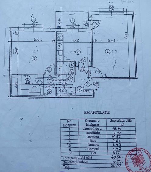 apartament 2 camere, decomandat, balcon, 50 mp, zona Steaua - 2