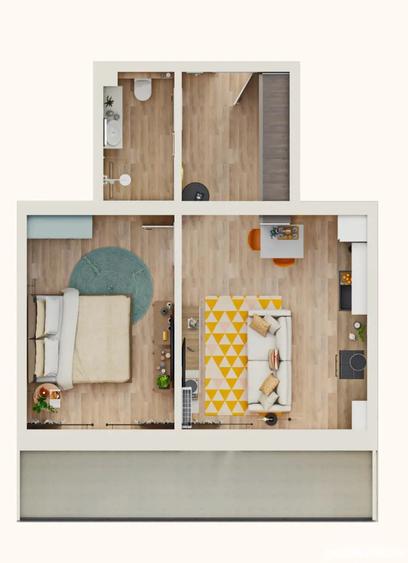 Ap. 2 camere, etaj 2 din 4, bloc nou 2025, Tiglina 2 - 1