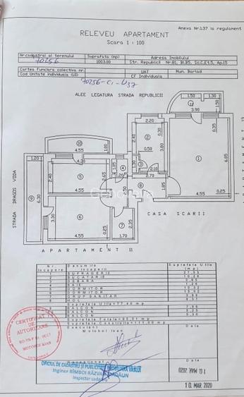 Apartament cu camere decomandat