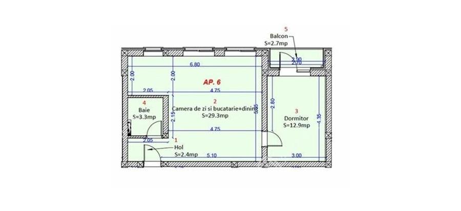 Apartament cu 2 camere si loc de parcare etaj 1 zona Unimat Selimbar - 7