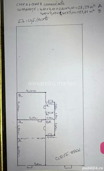 Vand teren cu casa de renovat strada Ofrandei Ferentari