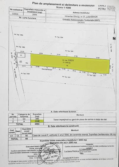 Loc de casa - teren intravilan parcelabil - 2248 mp. - Diosig - 4
