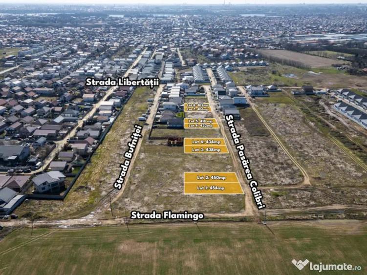 PANTELIMON - TINERETULUI, TEREN 438 MP, FRONT 14 M! - 2