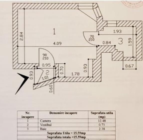 Garsoniera 16 mp Bd. Carol - Izvorul Rece bloc risc seismic 1 - 15