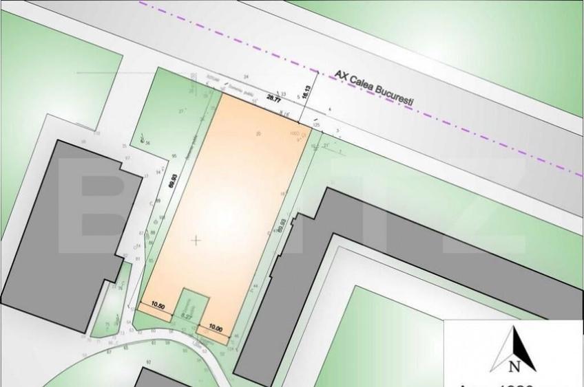Teren stradal, Calea Bucuresti, 1920 mp intravilan, pozitie - 4