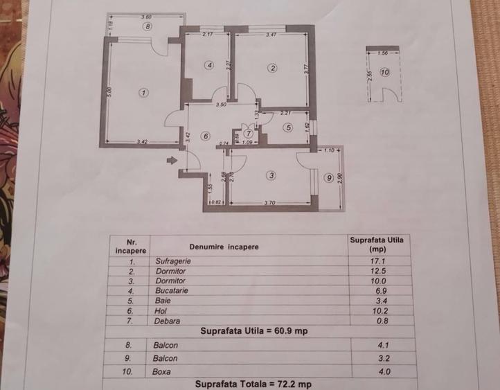 Apartament cu 2 camere decomandat în Tomis Nord