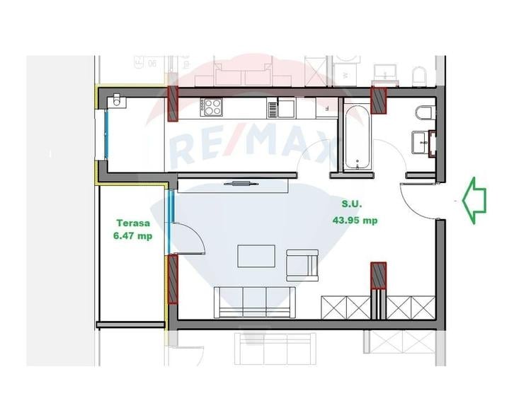 Apartament nou de vanzare 44 mp Soporului Comision 0% - 5