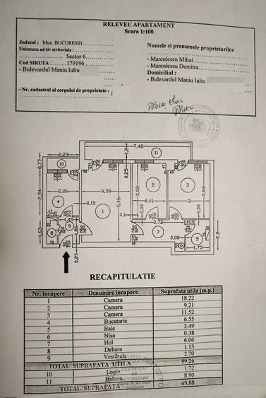 De vanzare apartament 3 camere Veteranilor - 8