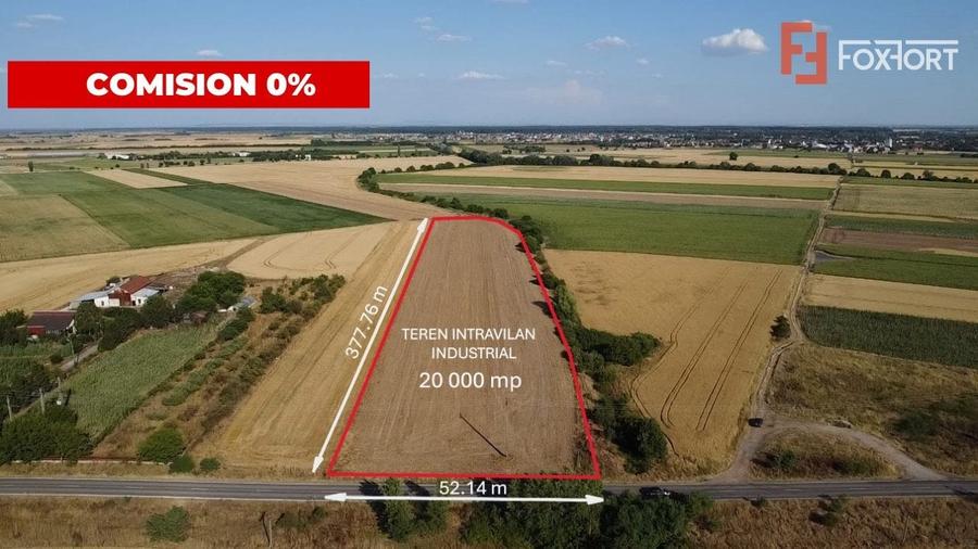 COMISION 0% Teren intravilan de 20.000 mp, front de 52 ml, zona Sag - 2