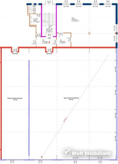 Spatiu depozitare sau productie 600mp, birouri si anexe 150mp, Tetarom I - 1