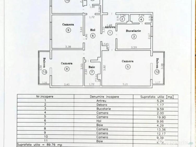 Apartement 4 camere, 90 mp utili+ , zona Shpping City - 1