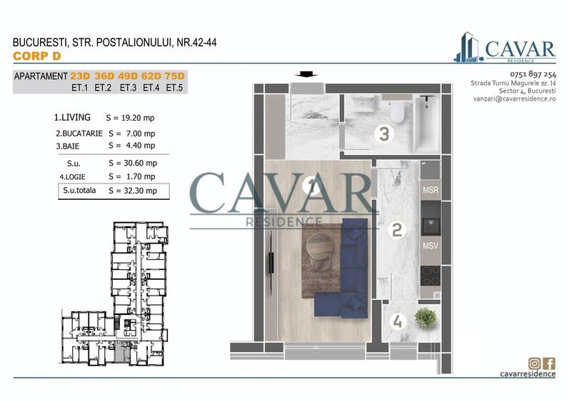 Garsoniera Proiect Cavar Residence Postalionului 42-44 - 7