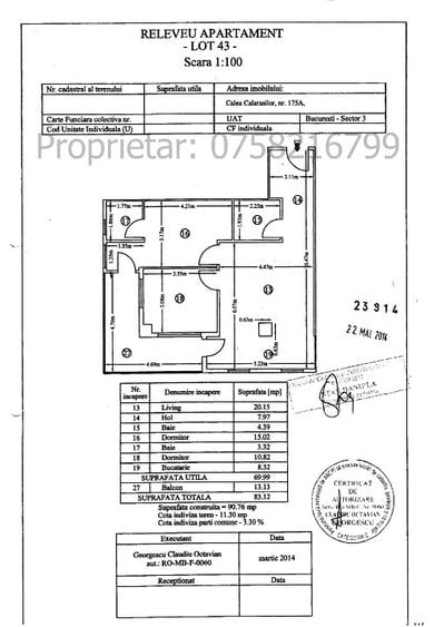 Apartament modern cu 3 camere, Calea Călărașilor 175A, Parcare în curte - 16